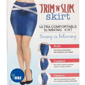 Rok Trim N Slim Jeans Skirt - Biru