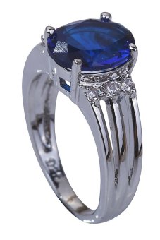 Yazilind Gemstone Silver Ring Blue