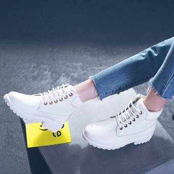 ZORO High Quality Women Boots Women's Casual Shoes, Women Fashion Motorcycle Boots, Genuine Leather Shoes (White) - intl