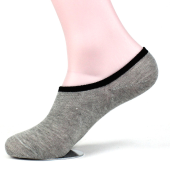 4ever 10pcs Men's No-Show Low-Cut Socks (Grey&Black) - Intl
