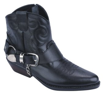 Catenzo Sepatu Koboy/Country Boots 068 Mp 002 - Hitam