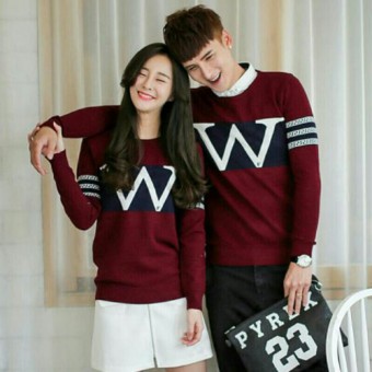 legiONshop-sweater pasangan/sweater couple W maroon
