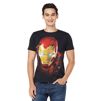 Marvel Captain America Marvel Civil War Iron Man T-Shirt - Hitam