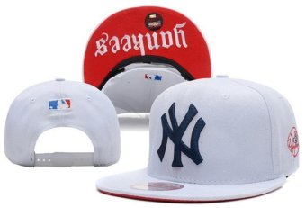 Snapback Sports Women's MLB Men's Fashion Baseball New York Yankees Caps Hats Hip Hop Boys 2017 Embroidery Outdoor Simple White - intl