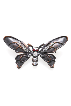 1901 Jewelry Butterfly Brooch 2118 - Bros Wanita - Coklat