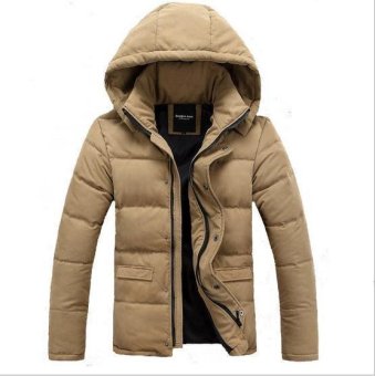 Winter Coat Jacket Duck Down Hooded Men Long Parka Overcoat Warm Thick 2015 Newly Stylish Yellow - Intl