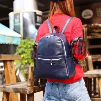Tas Fashion Import - Backpack - High Quality - PU Leather - 1817 - Blue