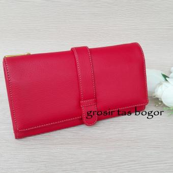 Dompet Wanita Model Lipat Multifungsi - Dompet KL Merah