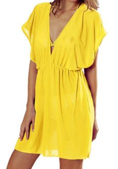 Fantasy Women's beach dress - Yellow