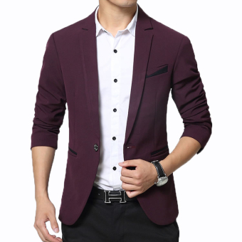 Distro Fashion Jas Pria Formal Perfectly One Button - Violet