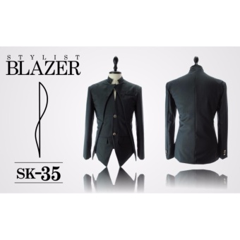 Jas Premium - Stylist Blazer Black Casual Trend Fashion Korean SK-35 - Hitam