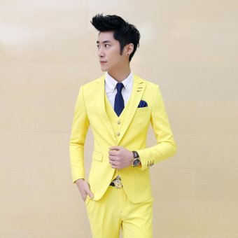 Jaket Jas - Jas Pria Korean Style - Kuning