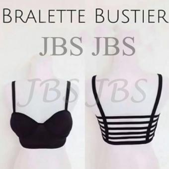 JBS - Bralette 6 Straps Bra / Bra 6 Tali Push Up (Tanpa Kawat) - HITAM