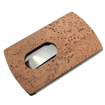 Boshiho® Cork and Stainless Steel Business Name Credit ID Card Holder Case Unique Designed Gift - Intl