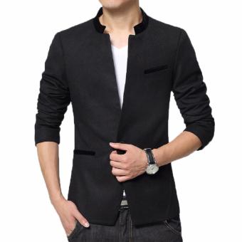 blazer pria causal style V in black