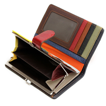 Women Wallet Brand Design Genuine Leather Multicolor Color - Intl