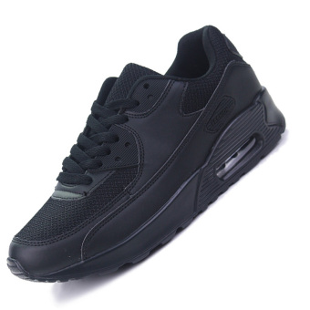 Seanut Men's Casual Shoes Lace-Up Sports Shoes (Black)