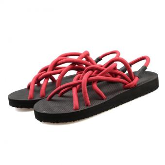 AD NK FASHION Men's Fashion Hemp Rope Breathable Beatch Sandals(Red)AK088 - Intl - Intl