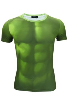 Cosplay Men's Marvel The Avengers 2.0 The Hulk T-Shirt (Green)