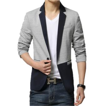 Gallery Fashion - Jas blazer casual model kombinasi ( silver kombinasi hitam ) desain terbaru - 100