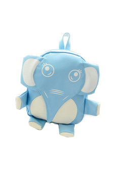 Critical Edition Fashion Wind Super Of Cartoon Cute ElephantBackpack College Leisure Backpack Light Blue Elephant - intl