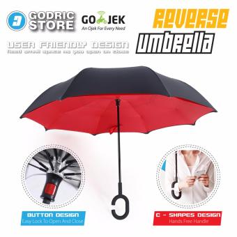 Kazbrella Payung Terbalik / Reverse Umbrella Gagang C - Merah