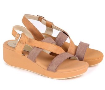 Garucci Sepatu Wedges Wanita - Sintetis GRR 5031 Cokelat