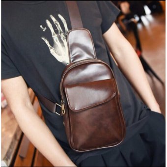 Tas Selempang Kulit Premium/Sling Bag SM 010 Black