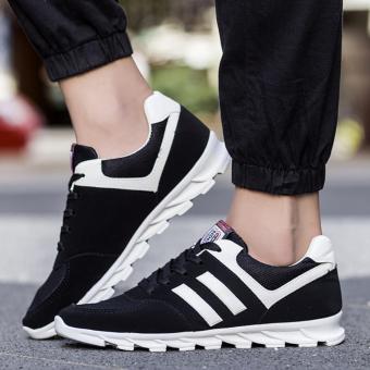 QQ The new trend of casual men's shoes Black - intl