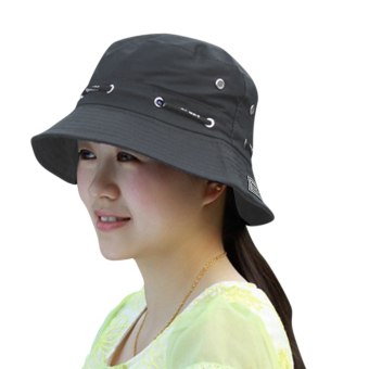 FakeFace Womens Folding Shapeable Narrow Brim Cotton Sun Hat Festival Travel Sun Hat Beach Bucket Cap For All Seasons - Intl