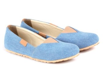 Garucci Sepatu Flat Wanita - Denim Gok 6070 LiGHt Biru