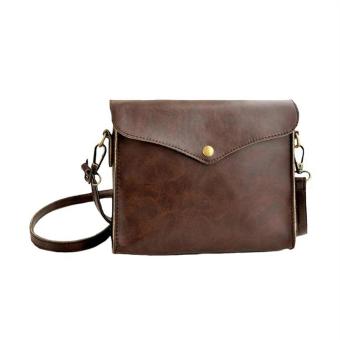 Women Leather Shoulder Cross Body Bag Messenger Purse/Handbag Satchel Tote Brown - Intl