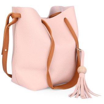 S&L Guapabien Fashion Tassels Single Strap Pure Color Shoulder Bag for Ladies (Color:Pink) - intl
