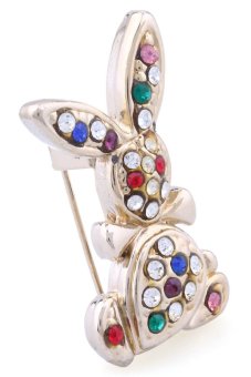 1901 Jewelry Bunny Brooch - Bros Wanita - Multicolor