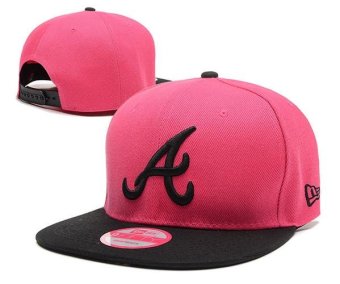 Fashion Baseball MLB Sports Hats Men's Snapback Caps Atlanta Braves Women's Sun Summer Cotton Hat Ladies Simple Pink - intl