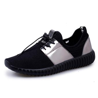 New Arrival Couple's Breathable Mesh Sneakers Light Sport Shoes for Women ( Black ) - intl