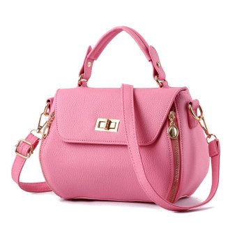 2016 model tas selempang wanita tas bahu kulit Pu tas tangan berwarna merah muda