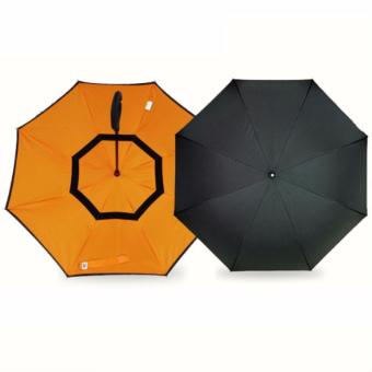 Payung terbalik double layer - inverted umbrella / inside out umbrella - Orange