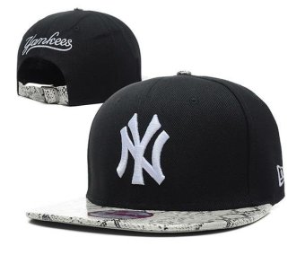 MLB New York Yankees Caps Snapback Hats Baseball Sports Fashion Men's Women's Sun 2017 Cool Embroidery Hat Bone Black - intl