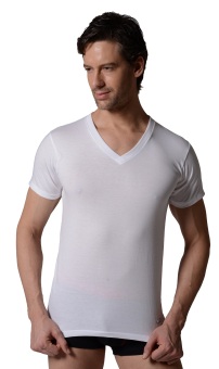 GT Man - T-Shirt V-Neck - Putih