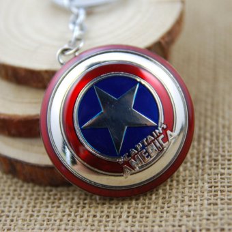 1pcs Movie Key Chain Captain America Shield Keychain Men Gift Key Chain Key Holder - intl