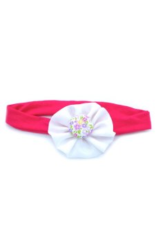 Lil Dot Blossom Baby Headband - Pink Flower