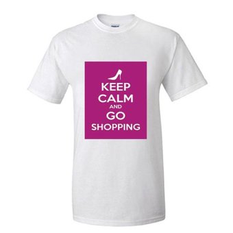 Neo Kaos Lucu Keep Calm & Go Shopping - Putih