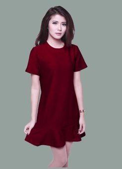 Valeza - Mini Dress – Mermaid Style Mini Dresses - Maroon