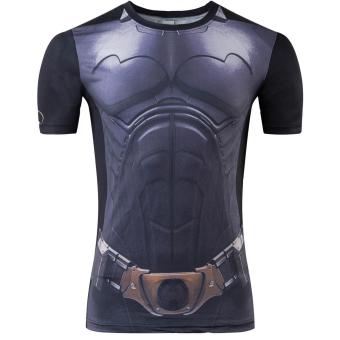 Good Quality Big Size XS-4XL Batman Short Sleeve O-neck Women Men Unisex T Shirt(Black) - intl