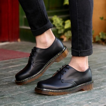 ZORO 2017 Lovers Martens Shoes Famous Designer Retro Full Grain Leather Men Casual Shoes (Black) - intl