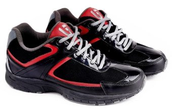 Garucci TMI 7118 Sepatu Sport/Running Pria - Sintetis+Mesh - Keren & Sporty (Hitam Kombinasi)