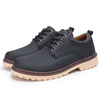 ZUNCLE Men's Fashion Casual Flats Shoes (Black)