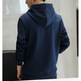 QQ Male hooded tracksuit sweater Blue - intl