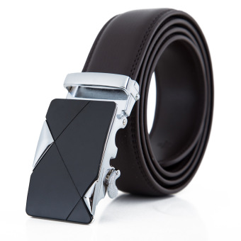 Man Belt Automatic Buckle Business Genuine Leather Belt MBT1624-2 Coffee - Intl